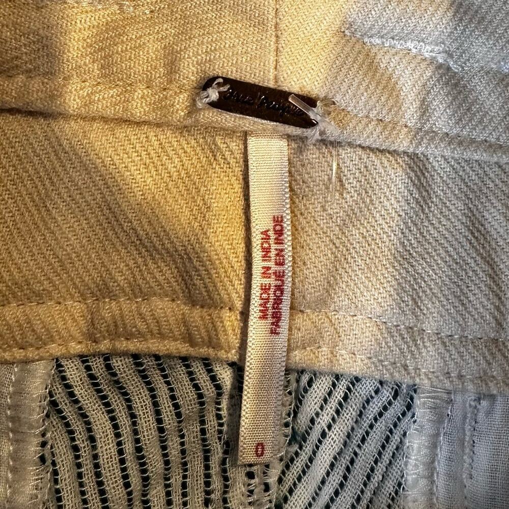 Free People Rumors pants white gray striped yarn died size 0 high waist harem - Picture 13 of 16